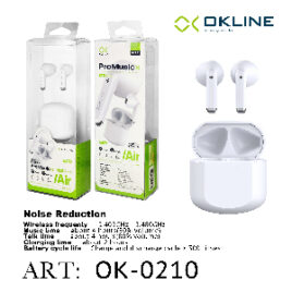 ART.OK-0210 OKLINE PROMUSIC CUFFIE WIRELESS BIANCO