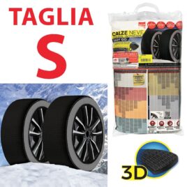 CALZE DA NEVE OMOLOGATE PER AUTO TAGLIA S MODELLO EASY GO IN TESSUTO 3D