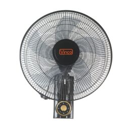 VENTILATORE VINCO A PARETE IN ALLUMINIO 55W D 45 CM CON 5 PALE NERO (38688)