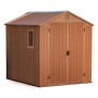 CASETTA DA GIARDINO IN RESINA CON PAVIMENTO COLOR MARRONE DARWIN SHED 6×8