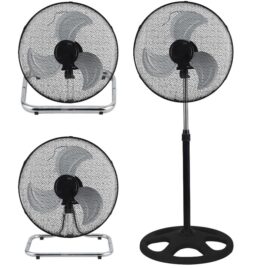 Vinco Ventilatore 3 in 1 a Piantana, da Muro e da Tavola